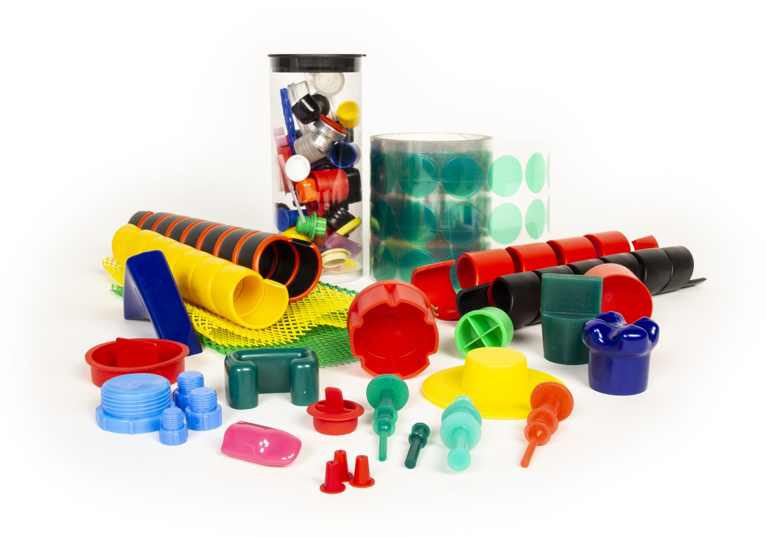 Selection of Caplugs Parts - Caps, Plugs, Spiral Wrap